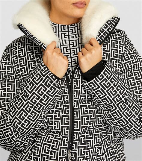 Balmain Monogram Puffer Jacket Harrods US