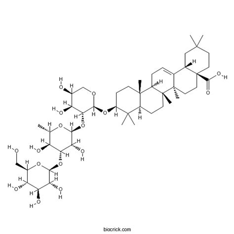 齐墩果酸 3 O β D葡萄糖 13 α L 鼠李糖 12 α L 阿拉伯糖苷 Oleanolic acid 3 O beta