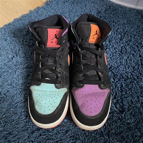 Nike Air Jordan Hi Tops Multicoloured Colourway Depop