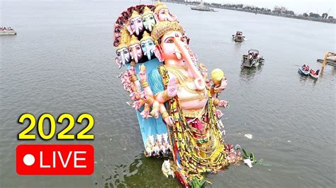 Khairatabad Ganesh Shobha Yatra LIVE Ganesh Nimajjanam 2022