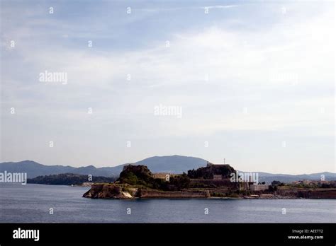 Kerkyra Town with Old Fortress Stock Photo - Alamy