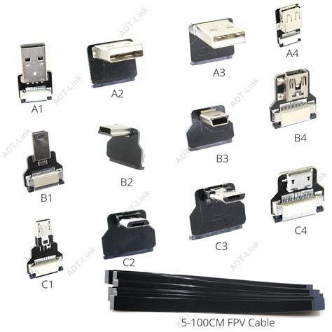 Ffc Micro Mini Usb Fpv Slim Thin Flat Soft Flexible Fpc Charge Av Output Otg Cable For Fpv