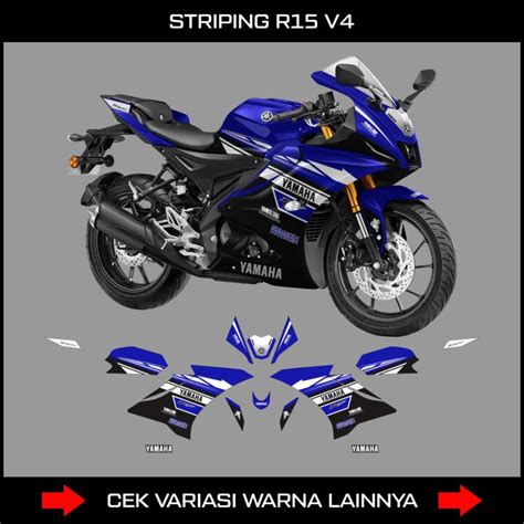 Striping Stiker R V Sticker Semi Full Body Motor Yamaha Yzf R V