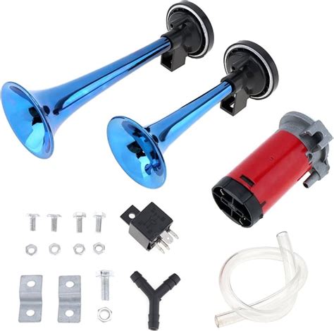 12V 178dB Super Loud Dual Tone Air Horn Set Trumpet Compressor For