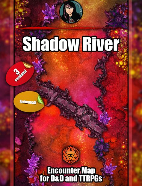 Shadowflame River Battle Map With Foundry Vtt Support Animated