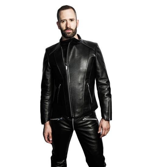 Xxx18a Mens Leather Asymmetrical Leather Jacket