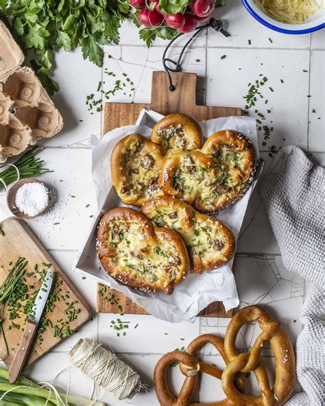 Vegetarische Flammkuchen Brezel Klara Ida