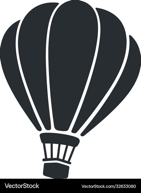 Silhouette Hot Air Balloon Royalty Free Vector Image