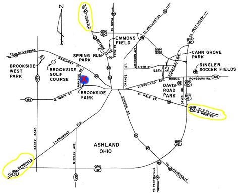 Map To Brookside Park