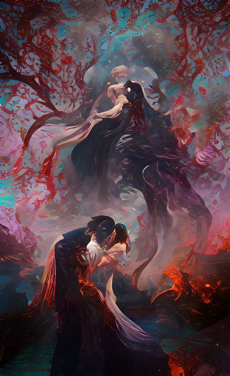 Hades And Persephone Yin Yang Lovers Art Light In The Dark Fantasy