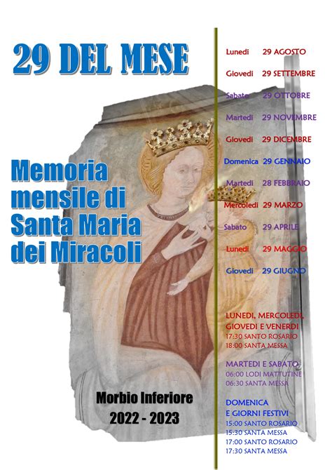 Del Mese Santuario E Parrocchia Di Morbio Inferiore