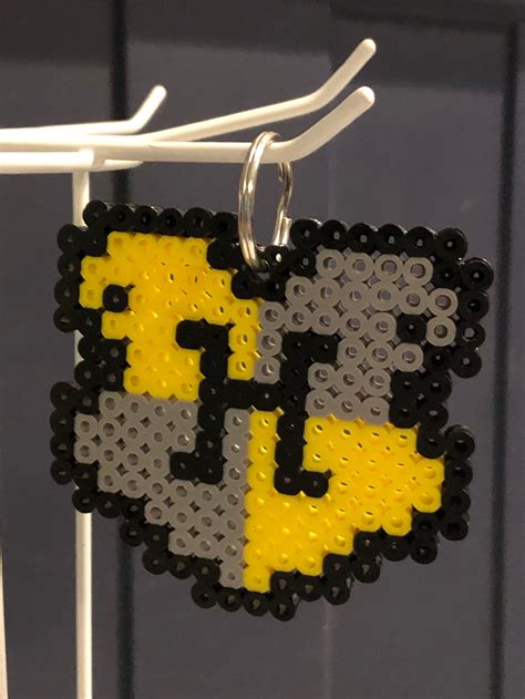 Harry Potter Hufflepuff House Perler Bead Keychain Etsy