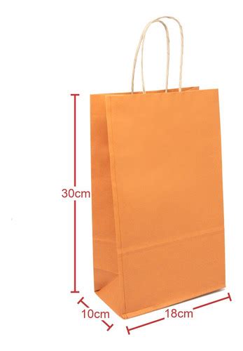 Kit Sacolas Papel Kraft Pp E M 100 Un Laranja Promoção Parcelamento