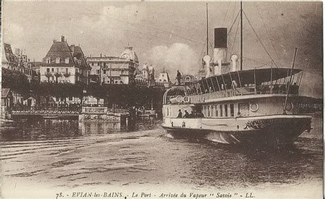 Cpa Evian Les Bains Le Port Le Vapeur Savoie Ann Es