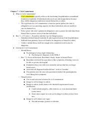 Chapter 7 Civil Commitment Textbook Notes Pdf Chapter 7 Civil