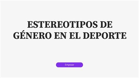 Estereotipos De GÉnero En El Deporte