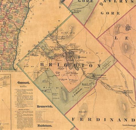 Beers Atlas Of Essex County Vermont 1878 Typical Map