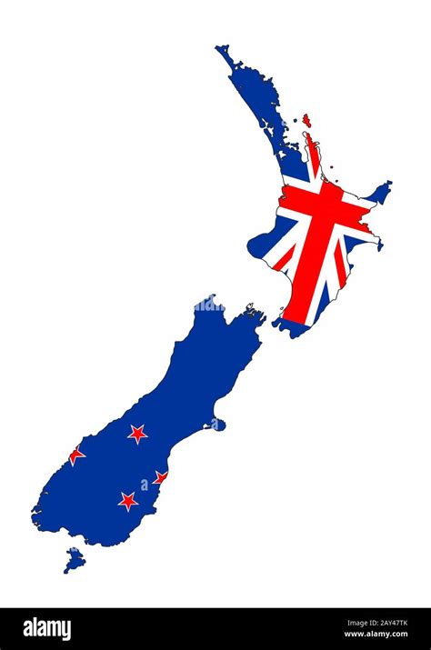 new zealand flag map Stock Photo - Alamy