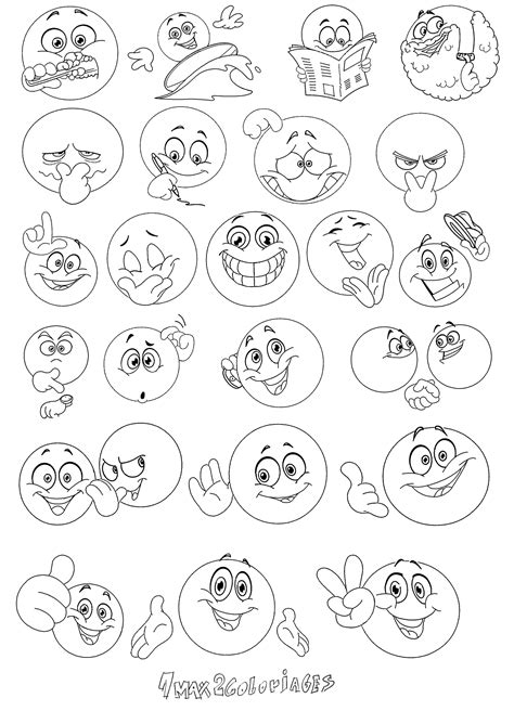 Dessin De Emoji A Imprimer Coloriage Emoji Dessin Emoji Sur Coloriage