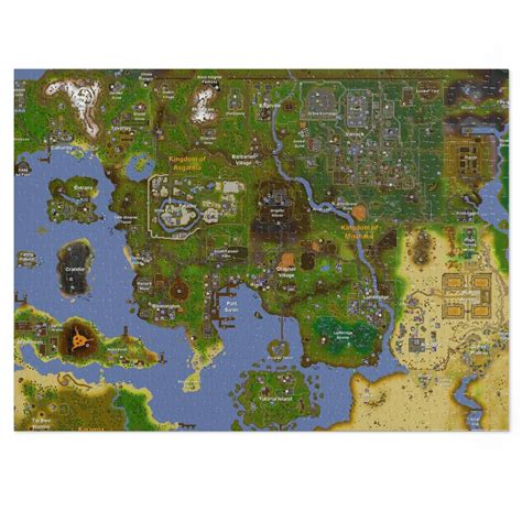 Custom Osrs Jigsaw Puzzle, Runescape World Map, Gift Idea - Etsy