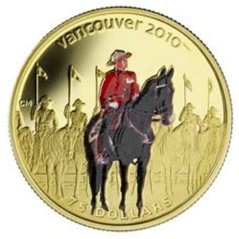 2007 Canada 14 Karat Gold 75 Coin Vancouver 2010 Olympic Winter