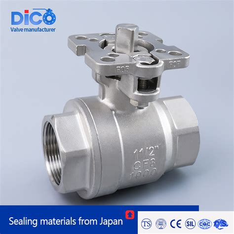 Dico Full Bore Industrial Equipment Cf8 Cf8m With Iso5211 Pad Screw End 2pc Ball Valve China