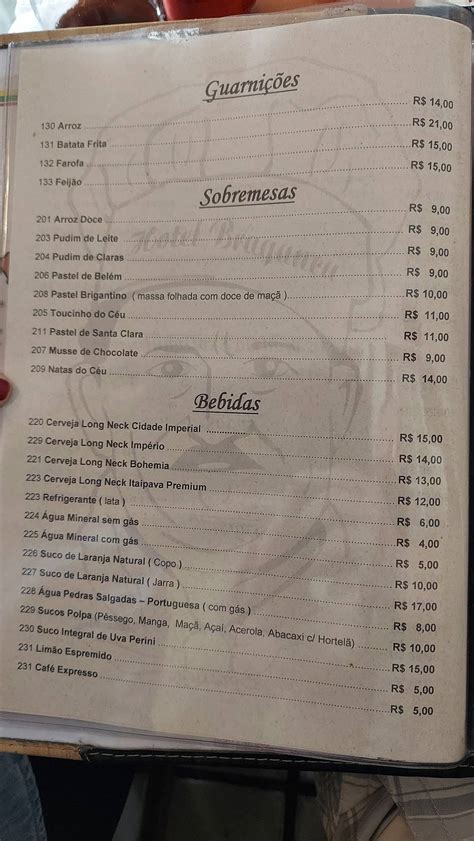 Menu Em O Transmontano Restaurante Petr Polis