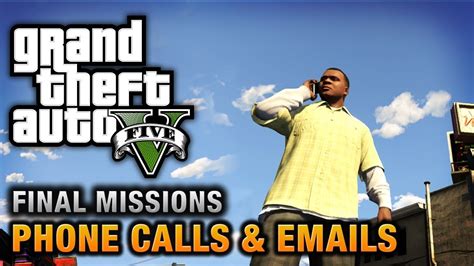 GTA 5 GRAND THEFT AUTO 5 STORY MODE PHONE CALLS EMAILS AFTER