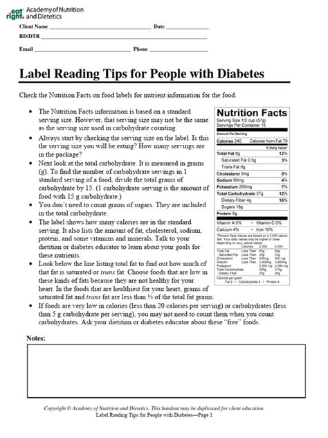 Food Label Reading_Diabetic 1 | PDF