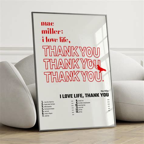 Mac Miller I Love Life Thank You Album Cover Poster Wall Etsy