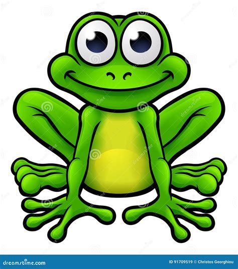 Frog Cartoon Character Stock Vector Illustration Of Clip 91709519