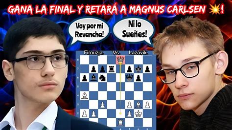 GANA LA REPESCA Y RETARÁ A MAGNUS EN LA GRAN FINAL Firouzja vs