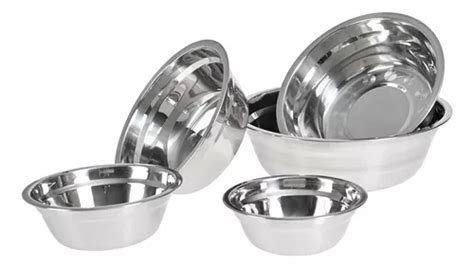 Set Juego Bowls Bowl Tazon Para Comida Acero Inoxidable Piezas