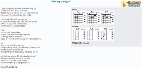 Chord Tình Bay Theo Gió Nhạc Ngoại Khúc Lan Tab Song Lyric Sheet Guitar Ukulele