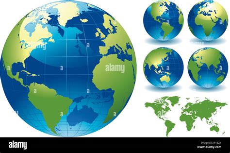 Illustration Globe Planet Earth World Icon Vector Map Atlas