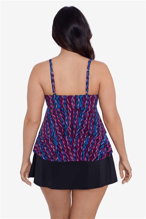 Leona Tankini Top Serape Stripe Longitude Swim