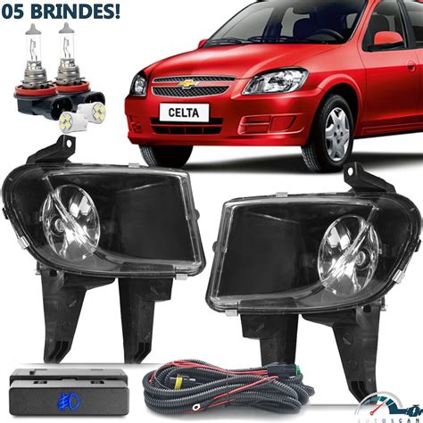 Kit Farol De Milha Neblina Auxiliar Celta Prisma 2012 2013 2014 2015