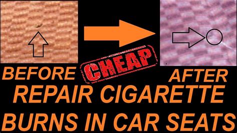 Fixing Cigarette Burns In Car Seats Youtube