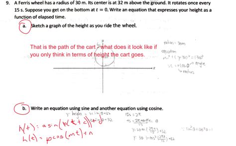 Solved A Ferris Wheel Has A Radius Of M Its Center Is Chegg