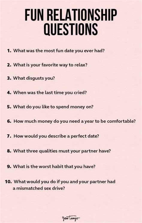 20 Questions To Ask Your Boyfriend