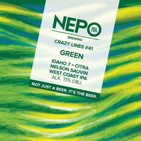 Nepomucen Crazy Lines 41 Green West Coast IPA Piwo Kraftowe I