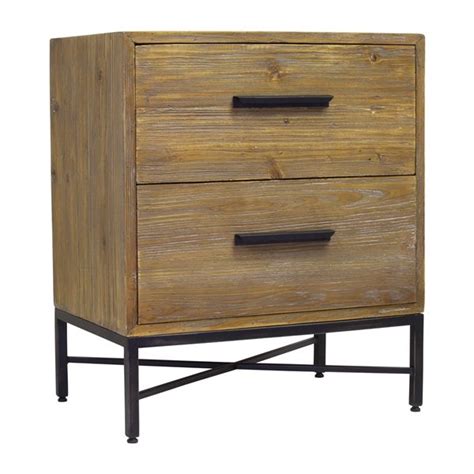 Elegant Reclaimed Wood 2 Drawer Nightstand Nightstand Reclaimed Wood 2 Drawer Nightstand