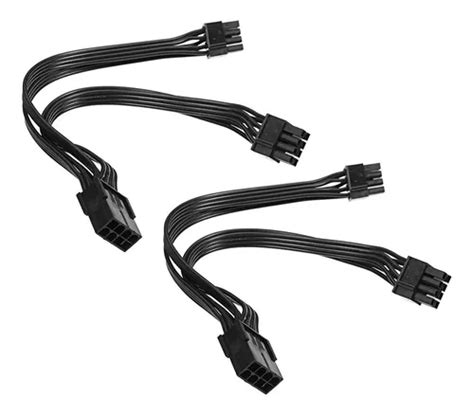 Kit 2 Cabo Adaptador 8 Pinos Pci E Para 2x 8 6 2 Vga Gpu