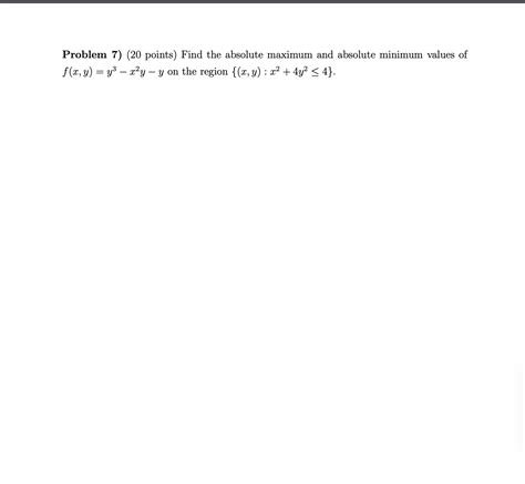 Solved Problem Points Find The Absolute Maximum Chegg