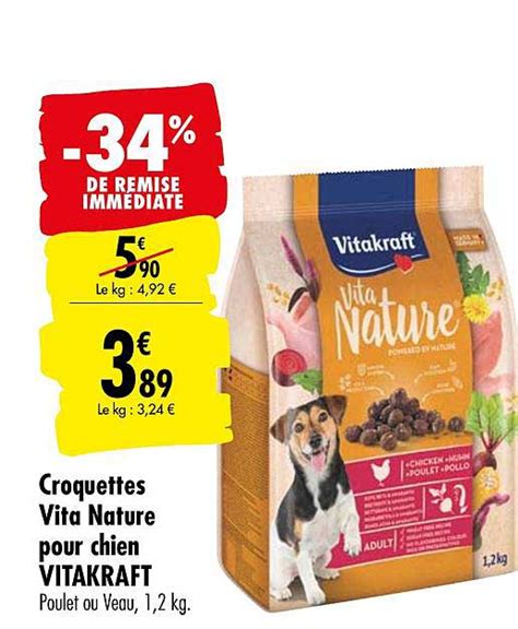 Promo Croquettes Vita Nature Pour Chien Vitakraft 34 De Remise