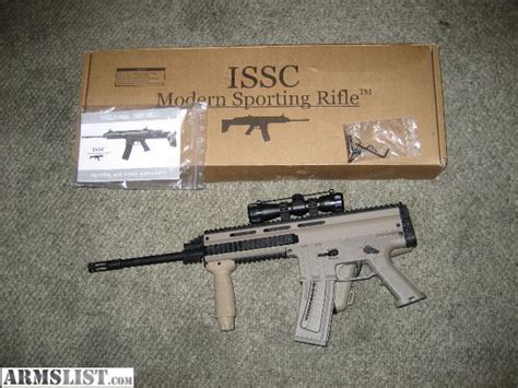 Armslist For Sale Issc Mk22 Rfl 22 Fde Rifle With Scope And Forehand Grip Unfired