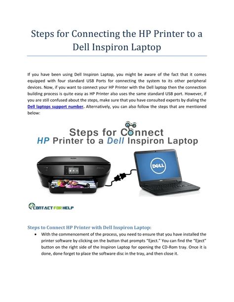 Ppt Steps For Connecting The Hp Printer To A Dell Inspiron Laptop Powerpoint Presentation Id