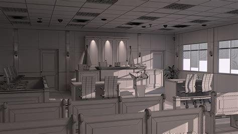 CourtRoom Interior Model - TurboSquid 2066485