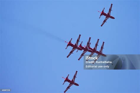 Surya Kiran Flying In Formation Stock Photo - Download Image Now ...