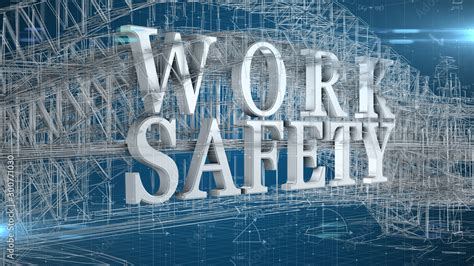 Work Safety Title Health And Safety Whs Hse Osh Welfare In The Workplace 3d Title